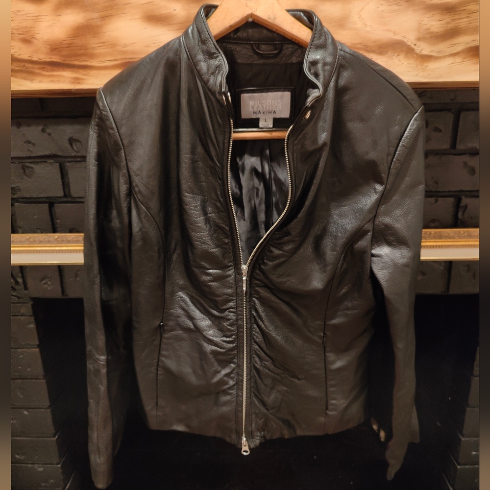 Wilson leather biker jacket - Large